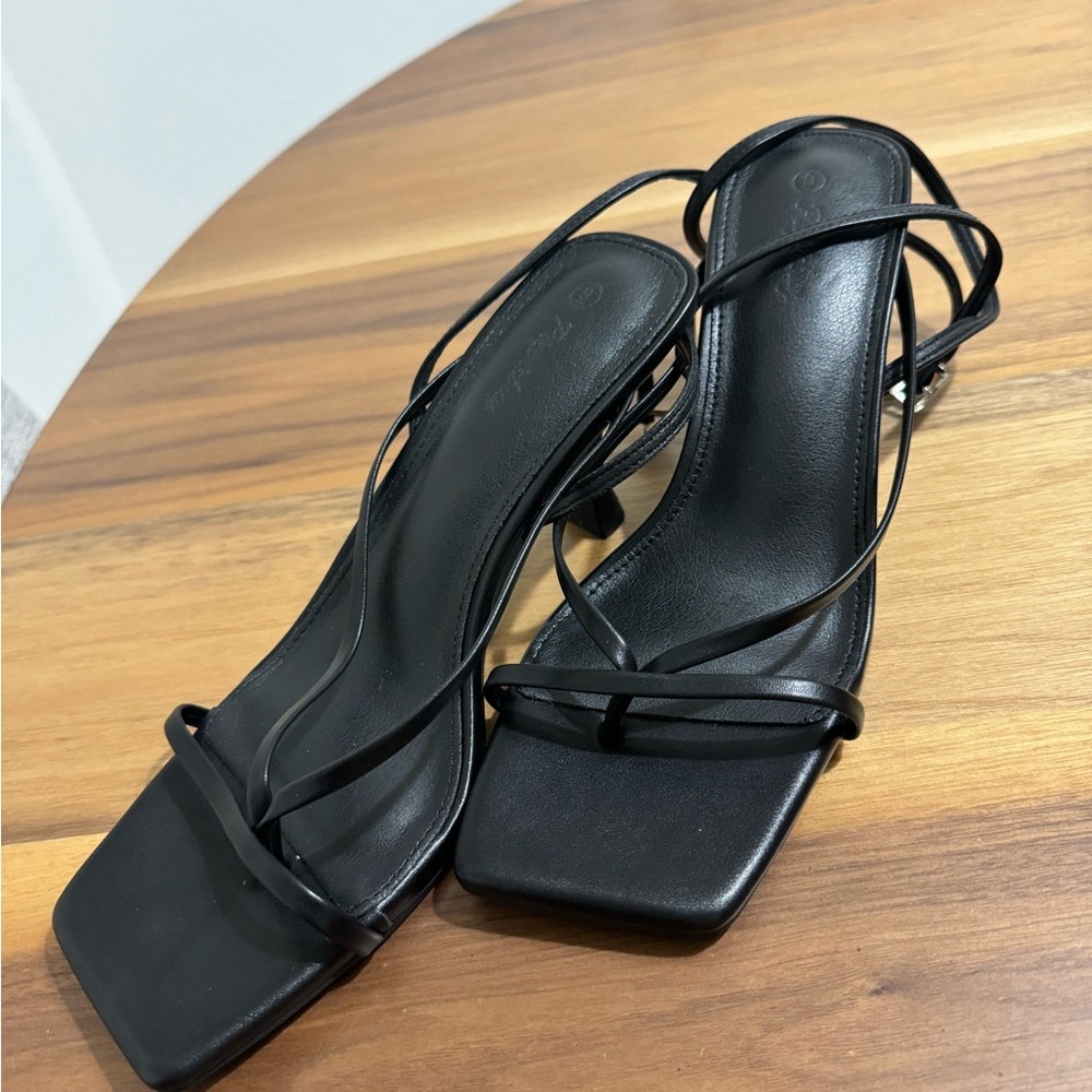 Elegant Black Strappy Sandals
